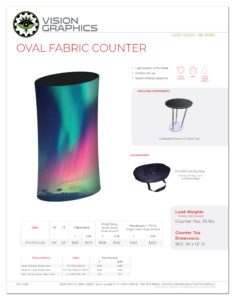 DisplaySolutions-Oval Fabric Cover-VG